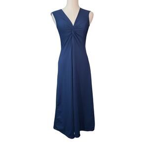 Patagonia Knot Front Midi Dress Blue Size Small